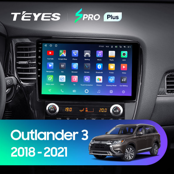 Штатная магнитола Teyes SPRO 4+32G  для Outlander 2018-2021 ТИП-B