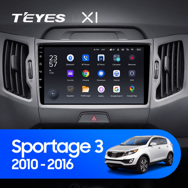 Штатная магнитола Teyes X1 4G 2+32G  для Sportage 2010-2016 ТИП-B