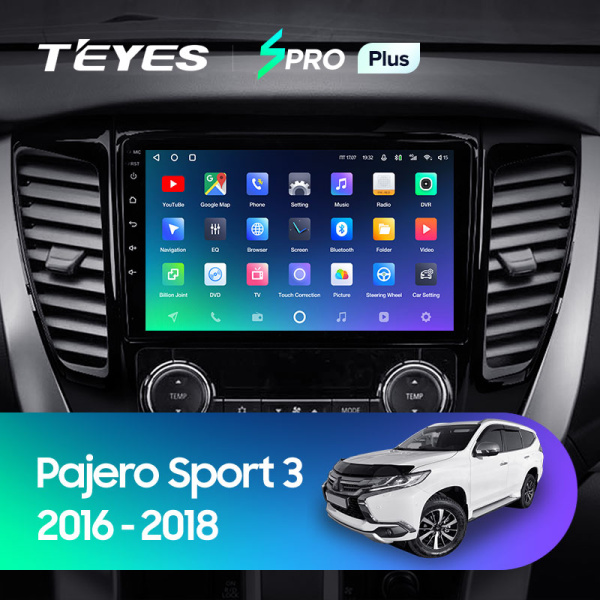 Штатная магнитола Teyes SPRO 3+32G для Pajero Sport3 2016-2018