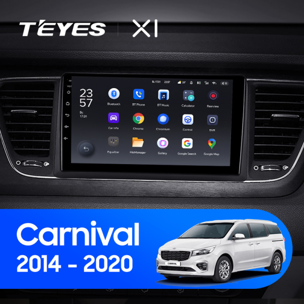 Штатная магнитола Teyes X1 4G 2+32G  для Kia Carnival 2014-2020 ТИП-A