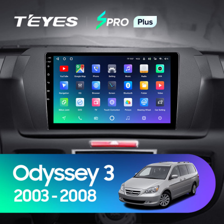 Штатная магнитола Teyes SPRO 4+32G для Odyssey 2003-2008 (Левый руль)