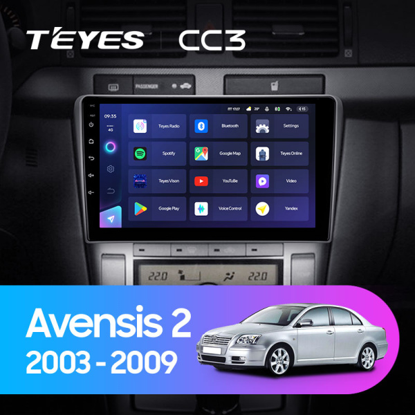 Штатная магнитола Teyes CC3L 4+32G для Toyota Avensis 2003-2009 Штатная магнитола Teyes CC3L 4+32G для Toyota Avensis 2003-2009
