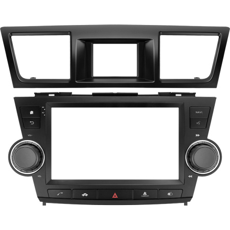 Штатная рамка (без дисплея) Teyes для  Toyota Highlander 2 XU40  (F3)  (9 inch)  2007-2013 (Для экрана 9")