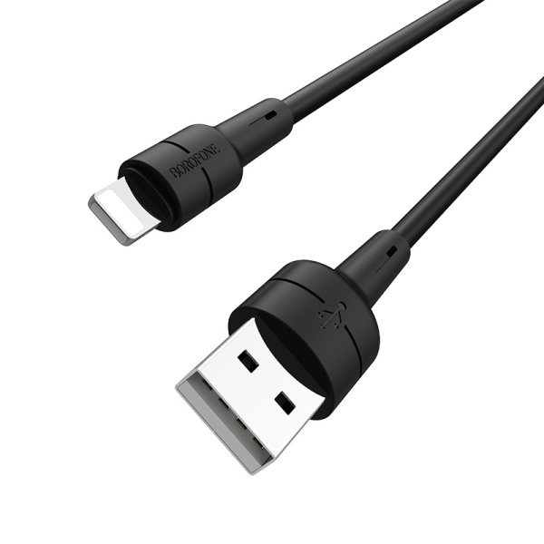 Кабель USB - Lightning 1м 2.4A BOROFONE BX30 силикон