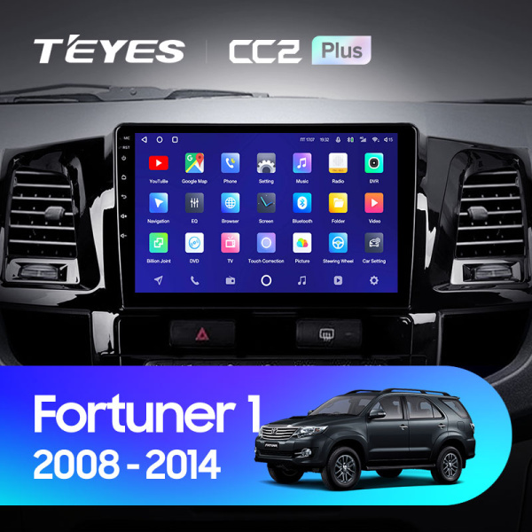 Штатная магнитола Teyes CC2 4+32G для Toyota Fortuner Hilux 2008-2014