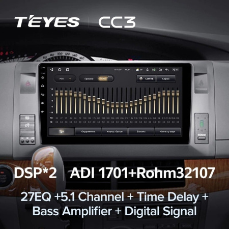 Штатная магнитола Teyes CC3 3/32 Toyota Previa, Estima AHR20 XR50 (2006-2019) левый руль