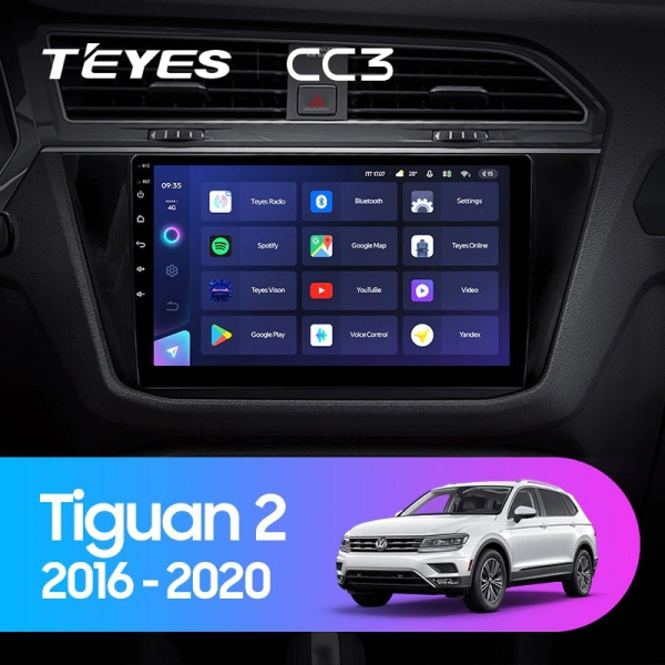 Штатная магнитола Teyes CC3 6/128 Volkswagen Tiguan 2 (2016-2018)