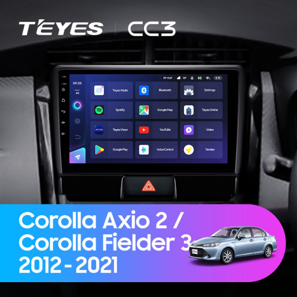 Штатная магнитола Teyes CC3L 4+32G для Toyota Corolla Axio Fielder 2012-2021 (Правый руль) Штатная магнитола Teyes CC3L 4+32G для Toyota Corolla Axio Fielder 2012-2021 (Правый руль)