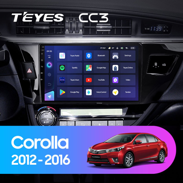 Штатная магнитола Teyes CC3L 4+32G для Toyota Corolla 2012-2016 (Правый руль) Штатная магнитола Teyes CC3L 4+32G для Toyota Corolla 2012-2016 (Правый руль)
