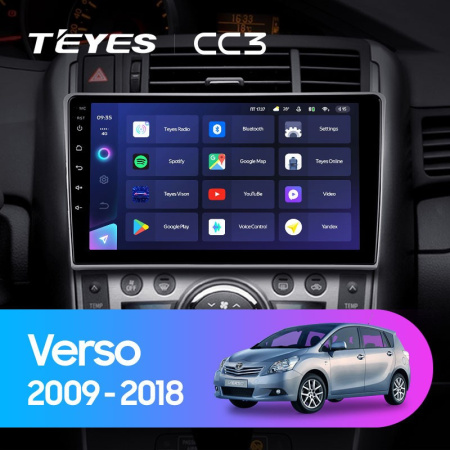 Штатная магнитола Teyes CC3 6/128 Toyota Verso R20 (2009-2018)