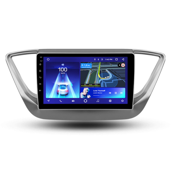 Штатная рамка (без дисплея) Teyes для  Hyundai Solaris 2 2017-2018 (Для экрана 9")