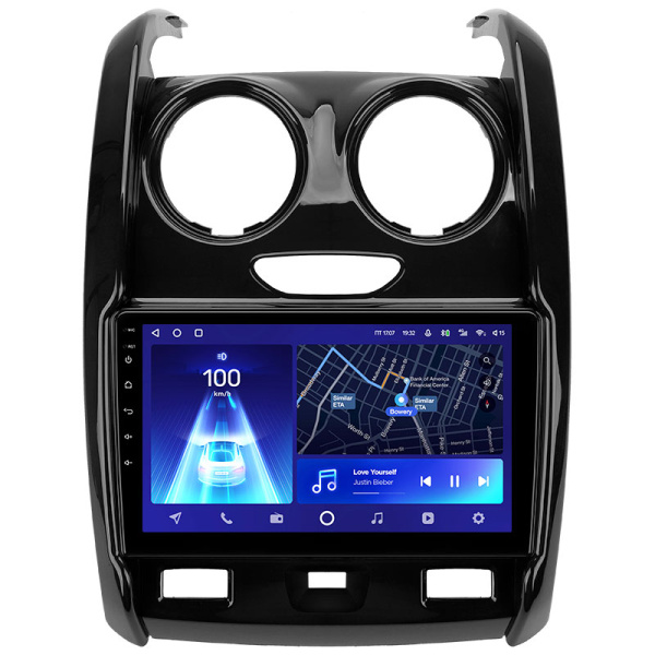 Штатная рамка (без дисплея) Teyes для  Renault Duster  (F2)  2015-2020 / LADA Largus 2021 (Для экрана 9")