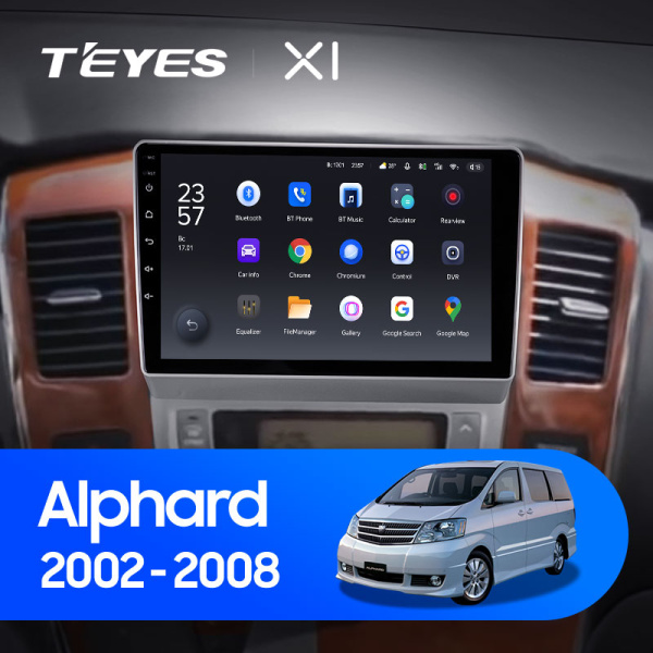 Штатная магнитола Teyes X1 4G 2+32G для Alphard 2005-2008