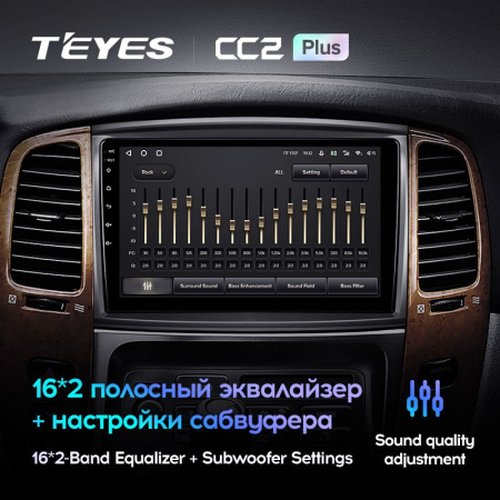 Штатная магнитола Teyes CC2 Plus 3/32 Toyota Land Cruiser LC 105 Тип-A (2002-2007)