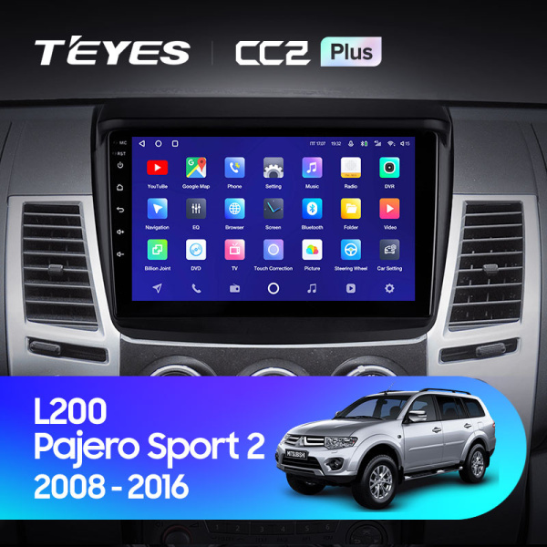 Штатная магнитола Teyes CC2 4+32G для Pajero Sport2 L200 2008-2016