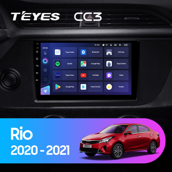 Штатная магнитола Teyes CC3L 4+32G для Kia RIO 4 2020-2021 Штатная магнитола Teyes CC3L 4+32G для Kia RIO 4 2020-2021
