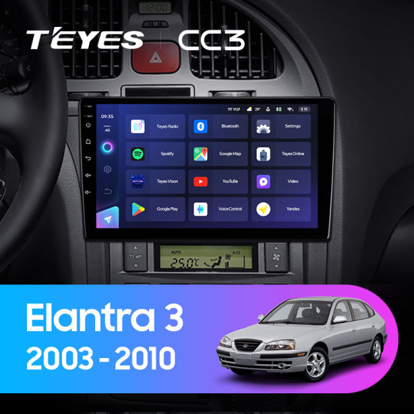Штатная магнитола Teyes CC3L 3+32G для Hyundai Elantra 3 2003-2010 Штатная магнитола Teyes CC3L 3+32G для Hyundai Elantra 3 2003-2010