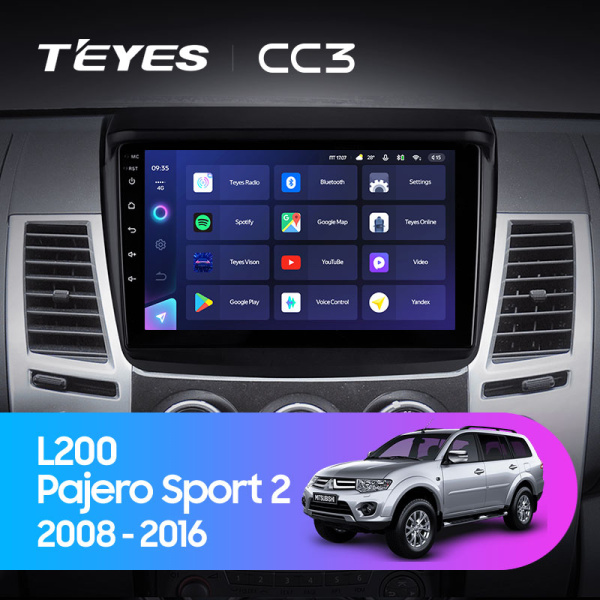 Штатная магнитола Teyes CC3L 4+32G для Pajero Sport2 L200 2008-2016 Штатная магнитола Teyes CC3L 4+32G для Pajero Sport2 L200 2008-2016