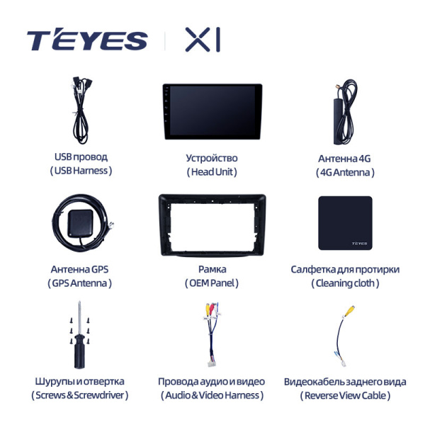 Штатная магнитола Teyes X1 4G 2+32G для Sorento 2 2012-2021