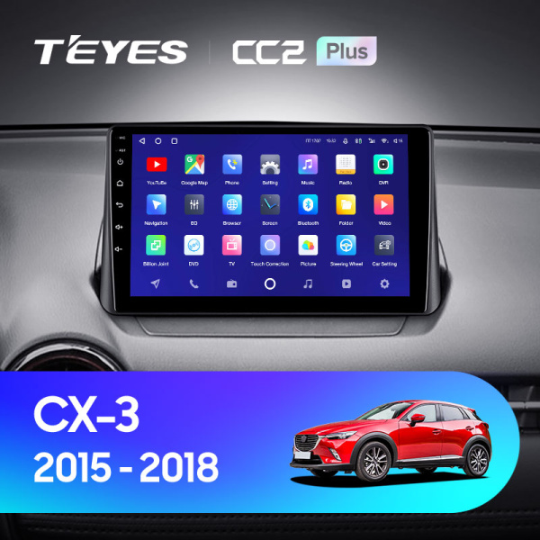 Штатная магнитола Teyes CC2 4+32G для CX-3  Mazda2 2014-2023