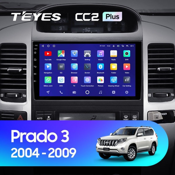 Штатная магнитола Teyes CC2 Plus 6/128 Toyota Land Cruiser Prado J120 (2004-2009)