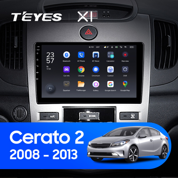 Штатная магнитола Teyes X1 4G 2+32G для Kia Cerato 2 Forte 2008-2013
