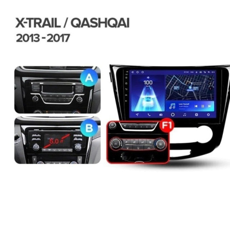 Штатная магнитола Teyes CC2 Plus 6/128 Nissan X-Trail X Trail 3 T32 (2013-2017) кондиционер
