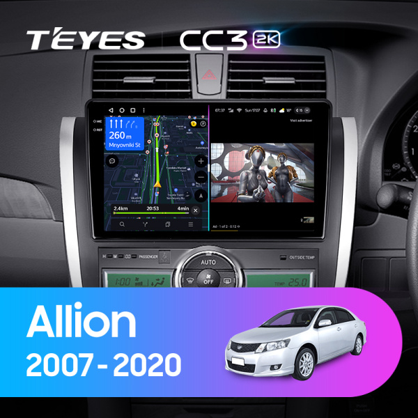 Штатная магнитола Teyes CC3-2K 64G для Allion Premio 2007-2020