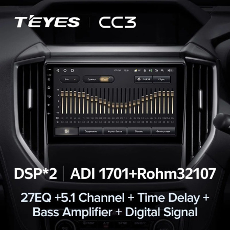 Штатная магнитола Teyes CC3 4/64 Subaru Forester 5 (2018-2021)