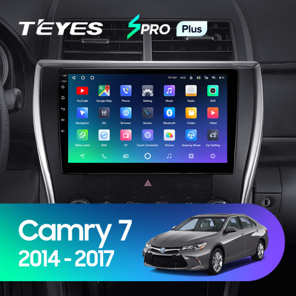 Штатная магнитола Teyes SPRO 4+32G для Toyota Camry 2014-2017 (Правый руль)