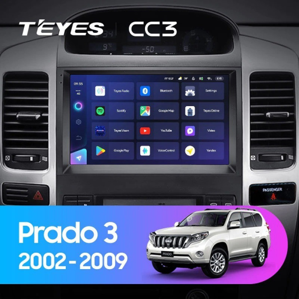 Штатная магнитола Teyes CC3 360 6/128 Toyota Land Cruiser Prado 120 (2002-2009)