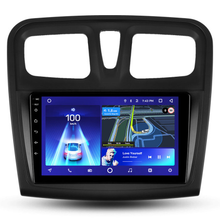 Штатная рамка (без дисплея) Teyes для  Renault Logan 2 2012-2019 Sandero 2  (F1)  2014-2019 (Для экрана 9")