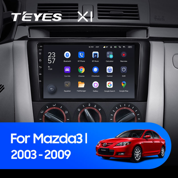 Штатная магнитола Teyes X1 4G 2+32G для Mazda3 2003-2009