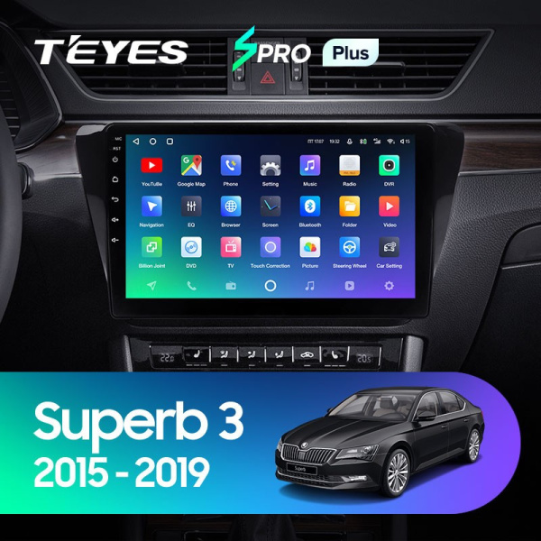 Штатная магнитола Teyes SPRO Plus 3/32 Skoda Superb 3 (2015-2019)