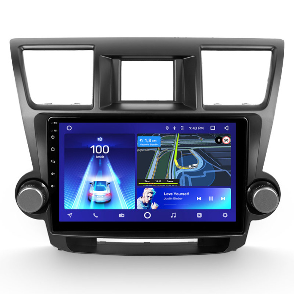 Штатная рамка (без дисплея) Teyes для  Toyota Highlander 2 XU40  (F1)  (10 inch)  2007-2013 (Для экрана 10.2")