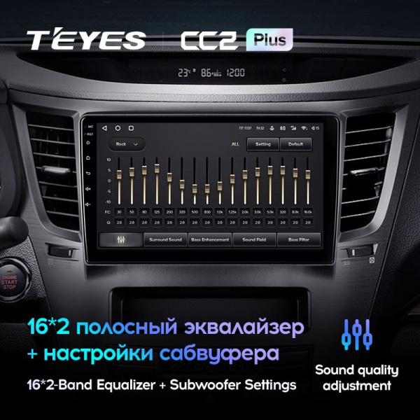 Штатная магнитола Teyes CC2 Plus 3/32 Subaru Legacy 5 (2009-2014)