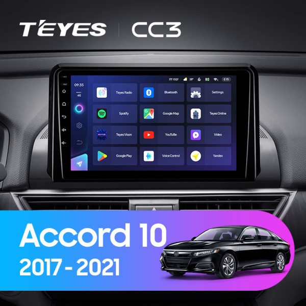 Штатная магнитола Teyes CC3L 3+32G  для Accord 2017-2021 ТИП-A Штатная магнитола Teyes CC3L 3+32G  для Accord 2017-2021 ТИП-A