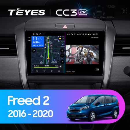 Штатная магнитола Teyes CC3-2K 3+32G для Freed 2016-2020