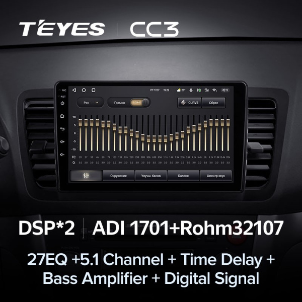 Штатная магнитола Teyes CC3 3/32 Subaru Legacy 4 (2003-2009)
