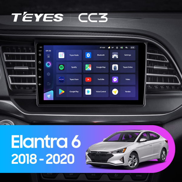 Штатная магнитола Teyes CC3L 4+32G  для Hyundai Elantra 6 2018-2020 ТИП-B Штатная магнитола Teyes CC3L 4+32G  для Hyundai Elantra 6 2018-2020 ТИП-B