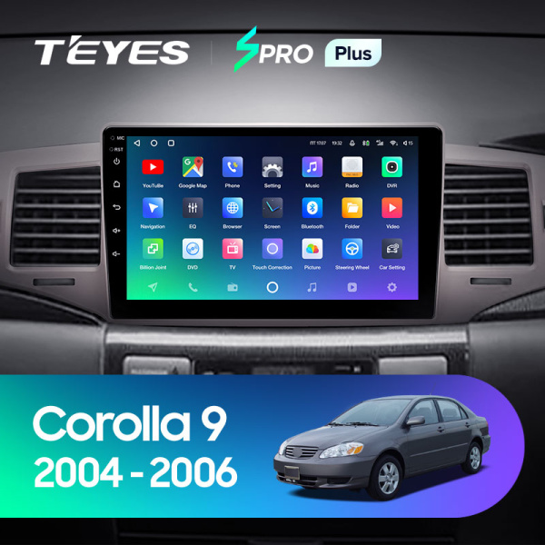 Штатная магнитола Teyes SPRO 3+32G для Toyota Corolla 2004-2006 (Правый руль)