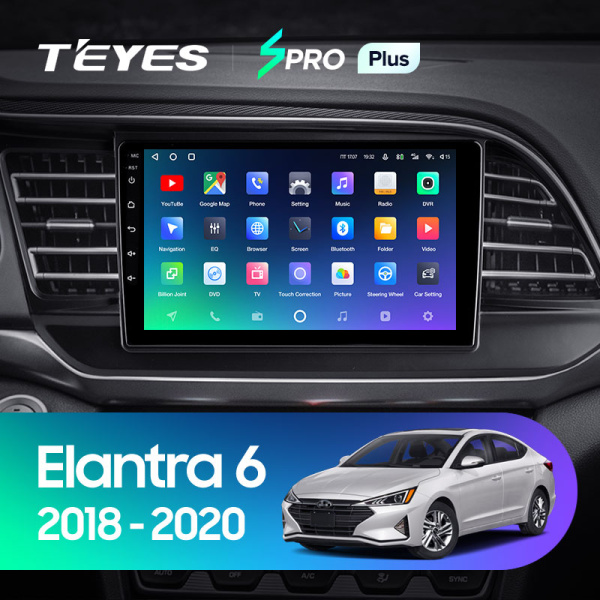Штатная магнитола Teyes SPRO 4+32G  для Hyundai Elantra 6 2018-2020 ТИП-A