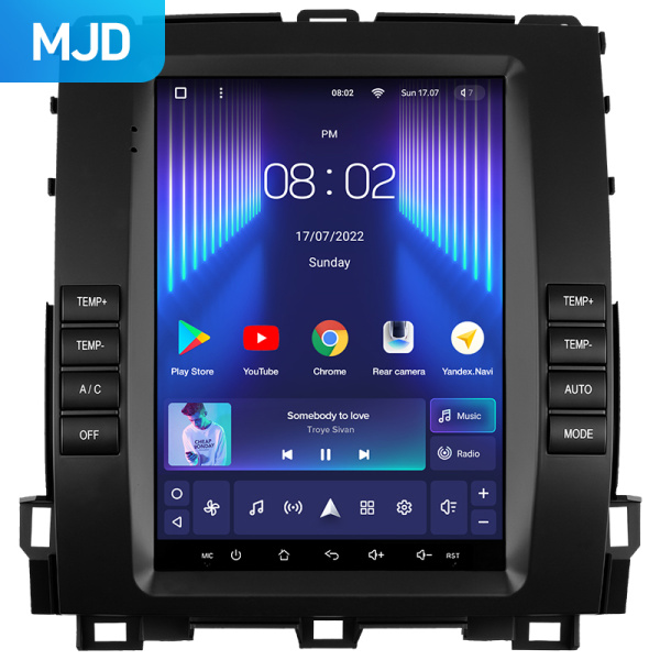 Штатная рамка (без дисплея) Teyes для  Toyota Land Cruiser Prado 120 3 III / Lexus GX470 GX 470 J120  (MJD)  2002-2009 (TPRO2 9.7")