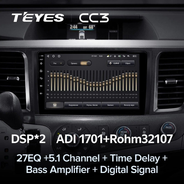 Штатная магнитола Teyes CC3 360 6/128 Toyota Sienna 3 XL30 (2010-2014)