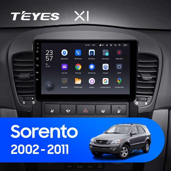Штатная магнитола Teyes X1 4G 2+32G для Sorento 1 2002-2011