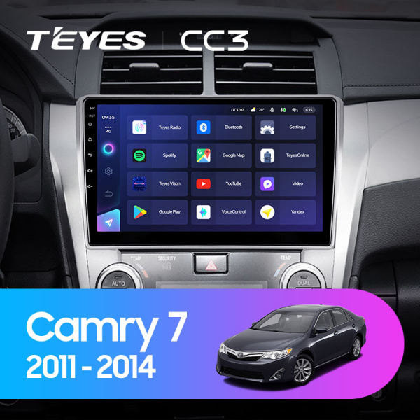 Штатная магнитола Teyes CC3L 4+32G для Toyota Camry 2011-2014 (Правый руль) Штатная магнитола Teyes CC3L 4+32G для Toyota Camry 2011-2014 (Правый руль)