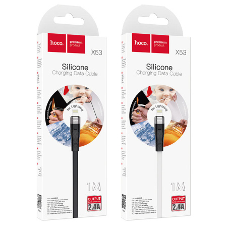 Кабель USB - Lightning 1м 2,4А HOCO X53 силикон