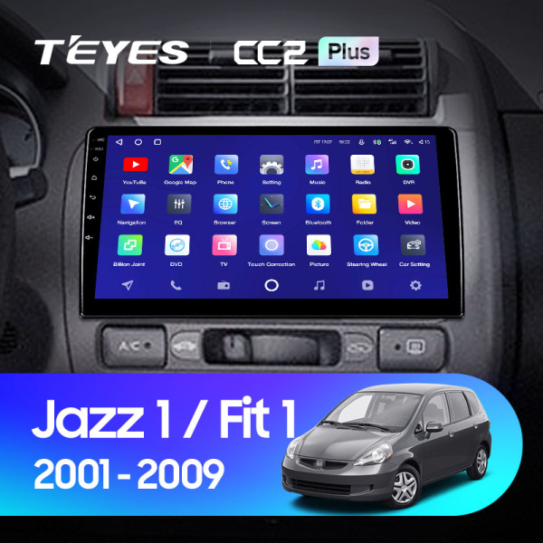 Штатная магнитола Teyes CC2 4+32G для Jazz Fit 2001-2009 (Левый руль)