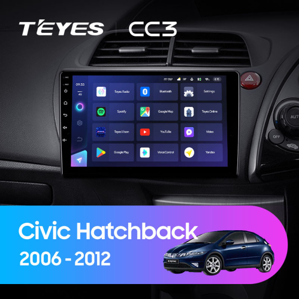 Штатная магнитола Teyes CC3L 4+32G для Civic Hatchback 2006-2012 (Правый руль) Штатная магнитола Teyes CC3L 4+32G для Civic Hatchback 2006-2012 (Правый руль)