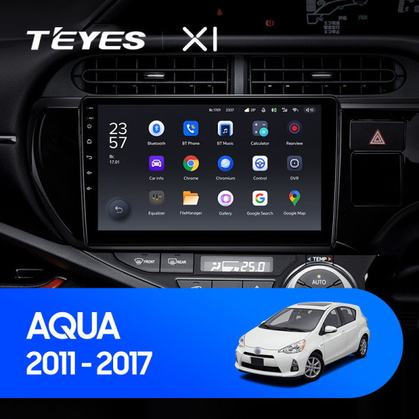 Штатная магнитола Teyes X1 4G 2+32G для Aqua 2011-2017